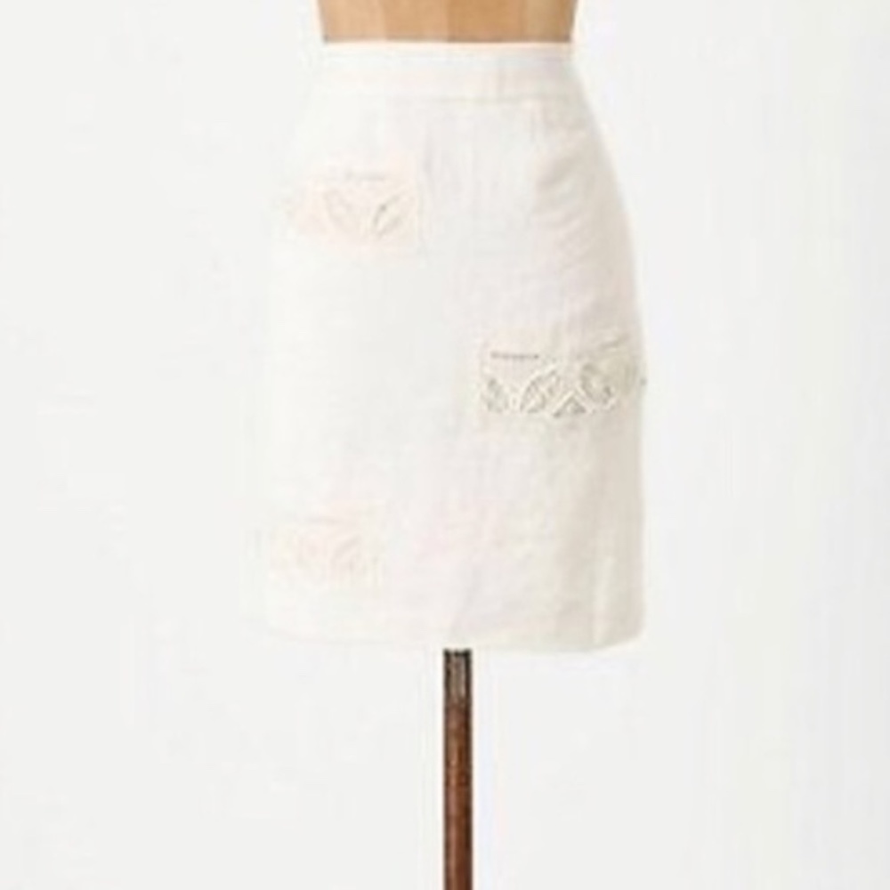 Anthropologie Moulinette Soeurs Linen Bonsai Skirt